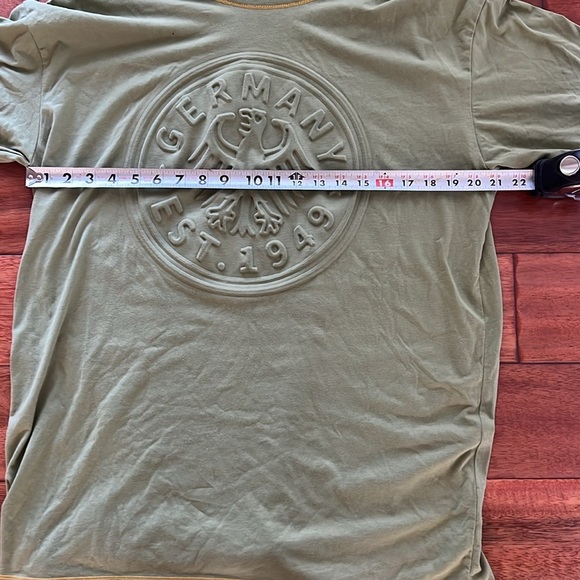 Authentic Germany Embossed XL T-shirt in Army Green Color - Picture 6 of 7
